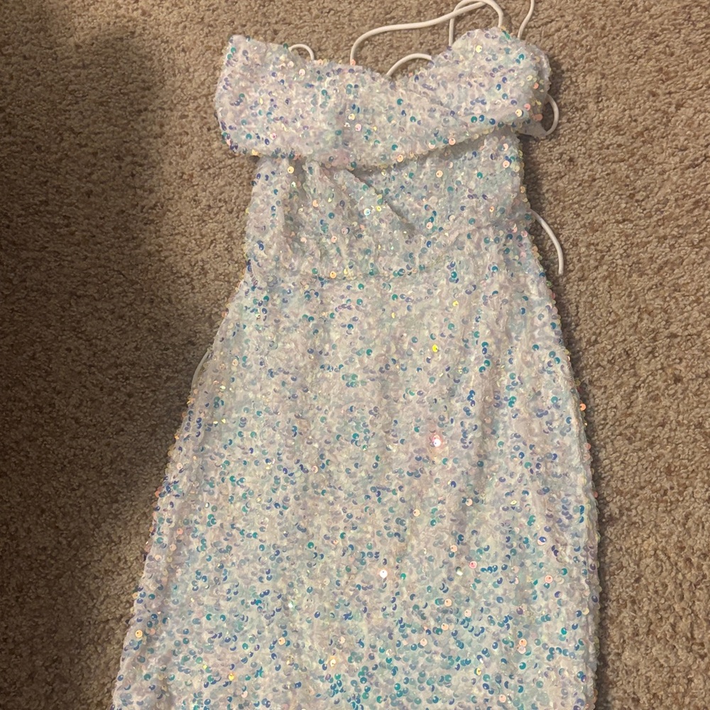 Sequin Strapless Dress-Lucy in the Sky